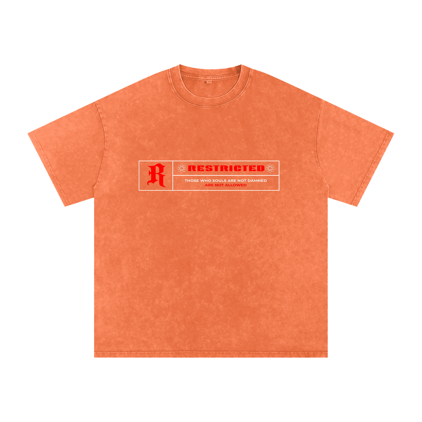 Hades Apparel "RESTRICTED" Acid Wash Oversize T-Shirt - 250 GSM