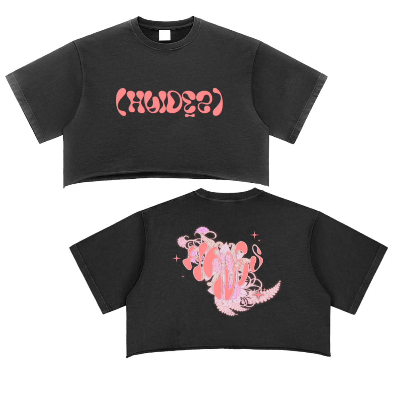 Hades Apparel Snow Washed Raw Edge Crop Top