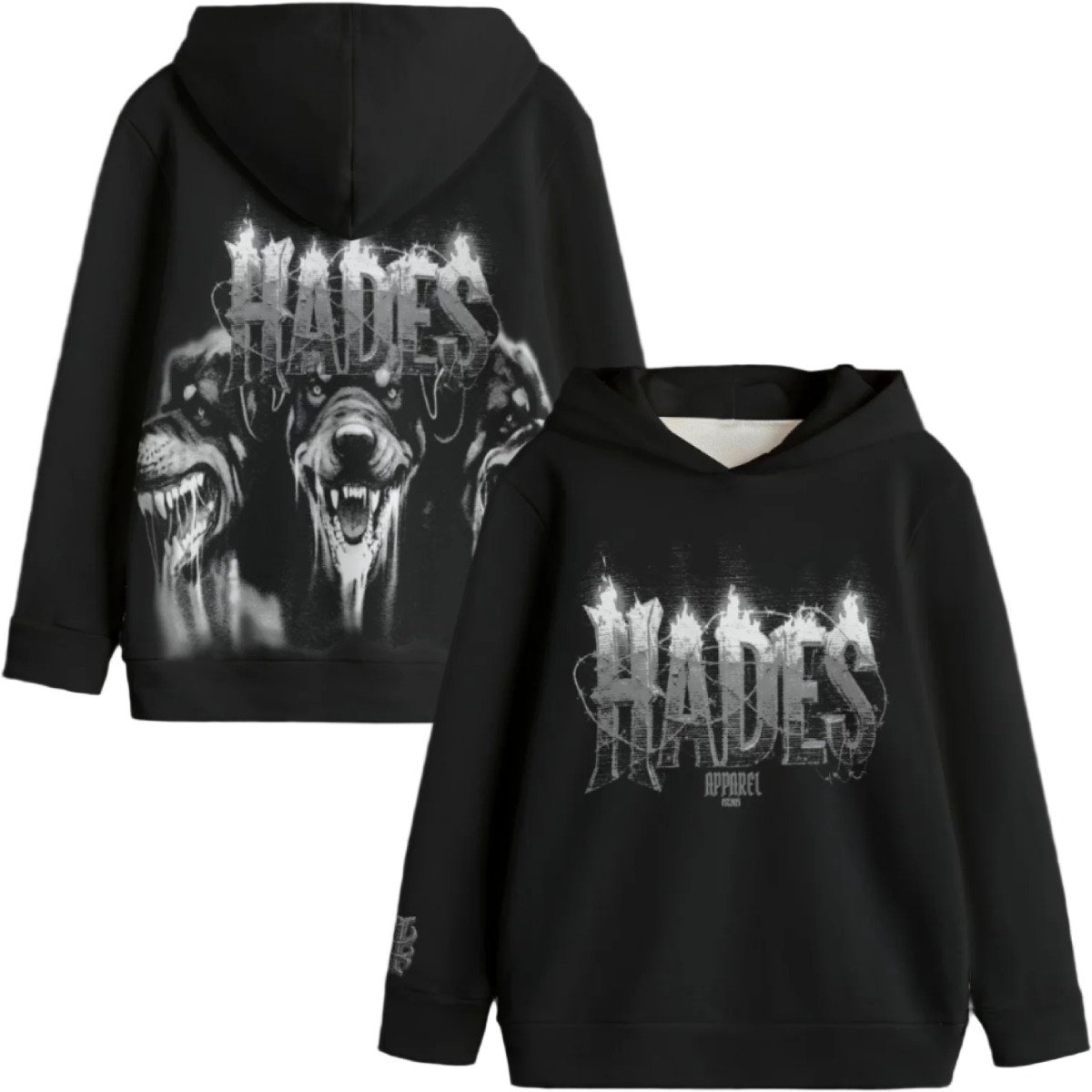 Hade Apparel Black Vintage Unisex Kid's Pullover Hoodie | 310GSM Cotton