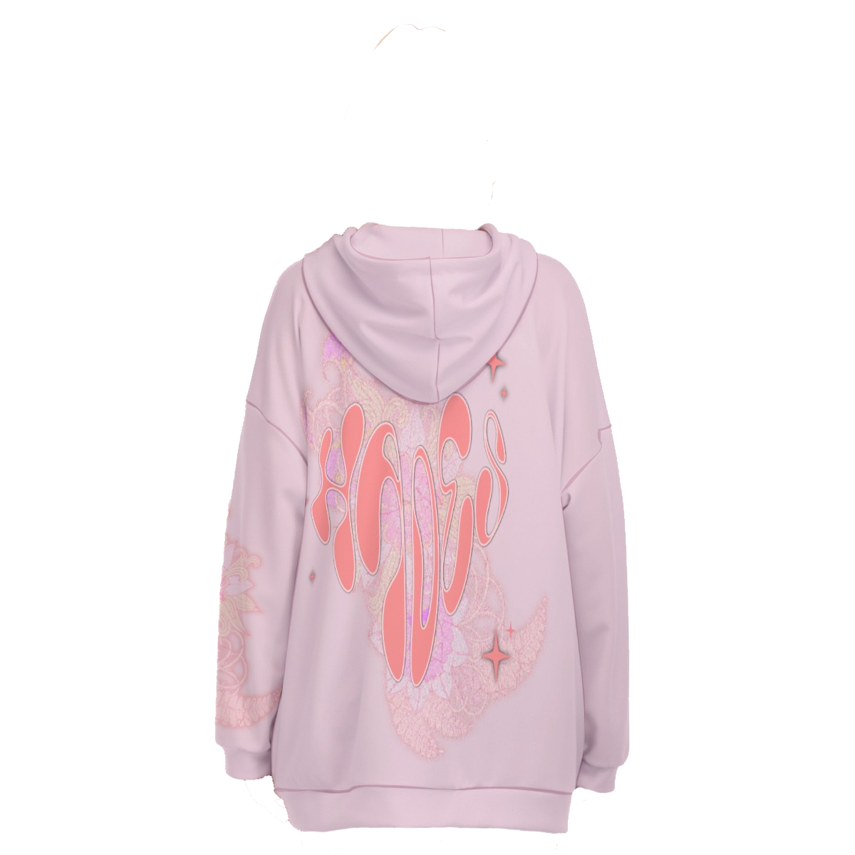 Hades Apparel All-Over Print Women's Long Hoodie With Zipper Closure