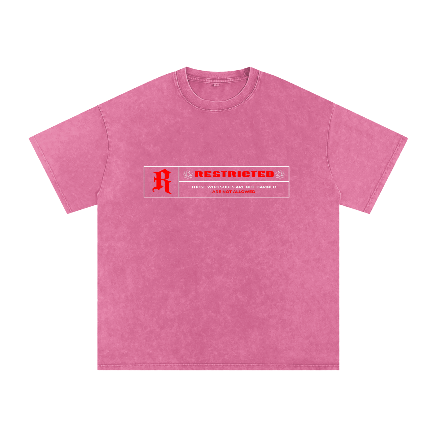 Hades Apparel "RESTRICTED" Acid Wash Oversize T-Shirt - 250 GSM