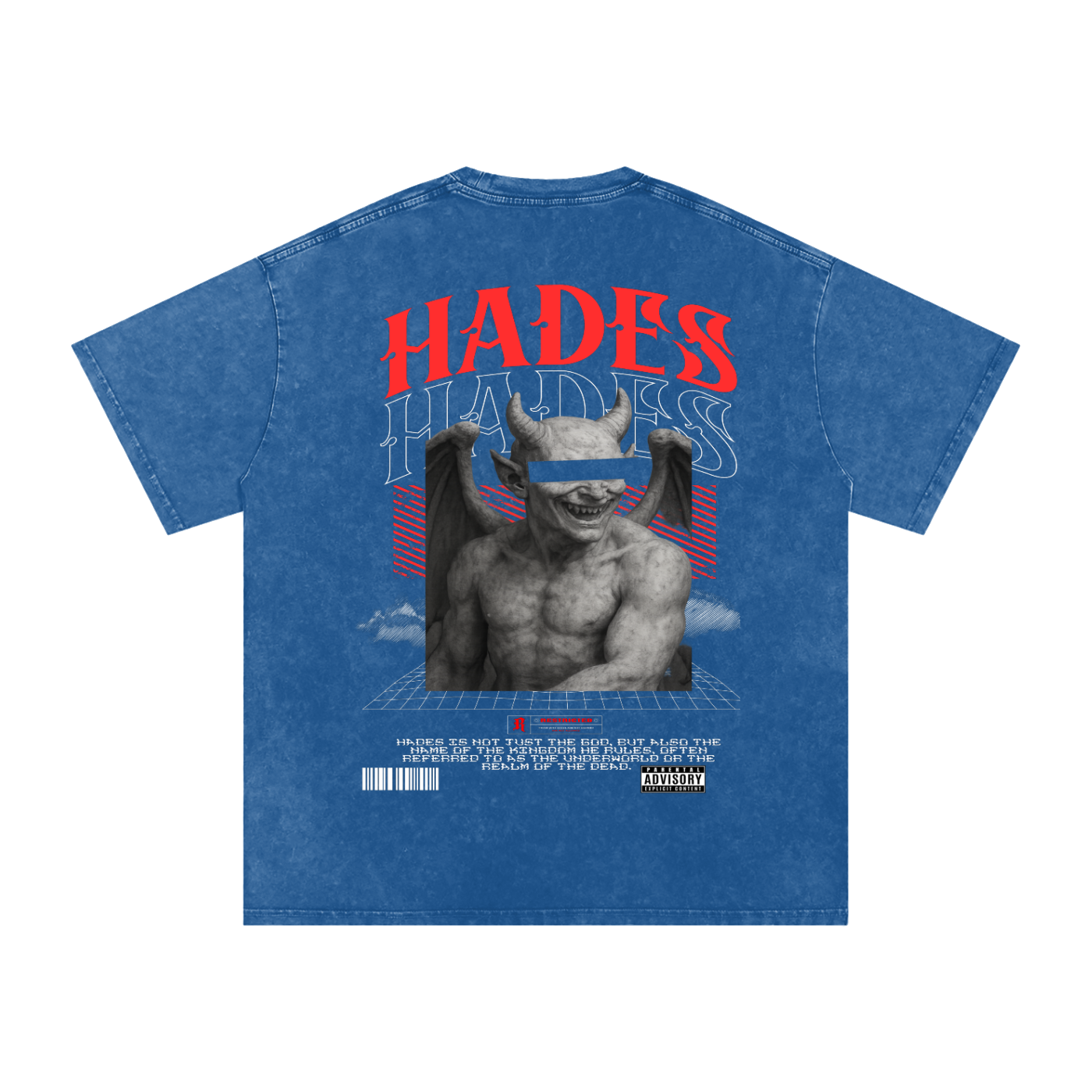 Hades Apparel "RESTRICTED" Acid Wash Oversize T-Shirt - 250 GSM