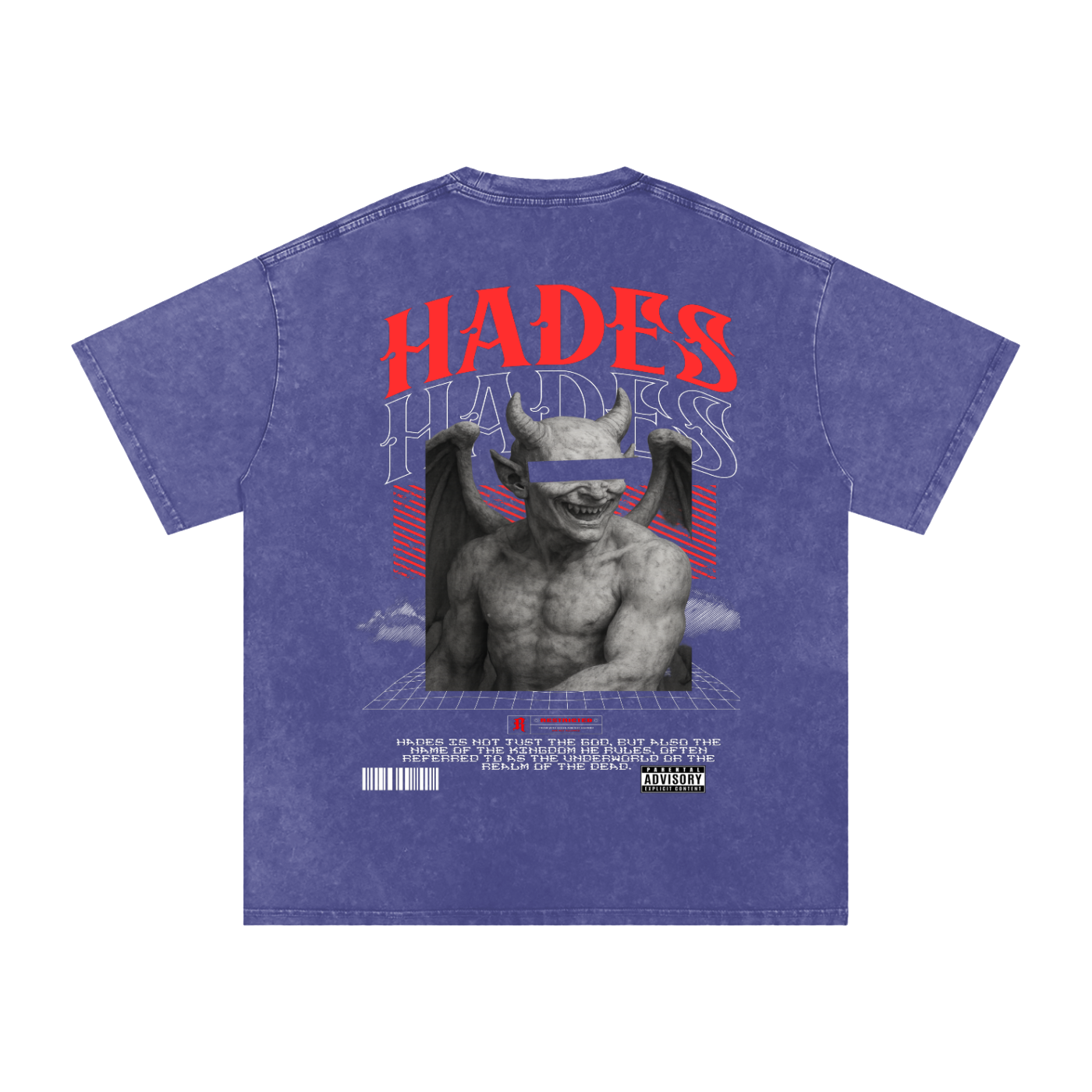 Hades Apparel "RESTRICTED" Acid Wash Oversize T-Shirt - 250 GSM