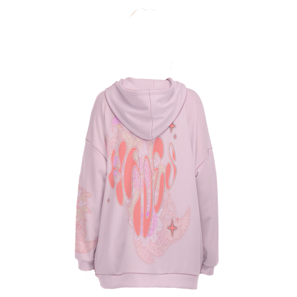 Hades Apparel All-Over Print Women's Long Hoodie With Zipper Closure