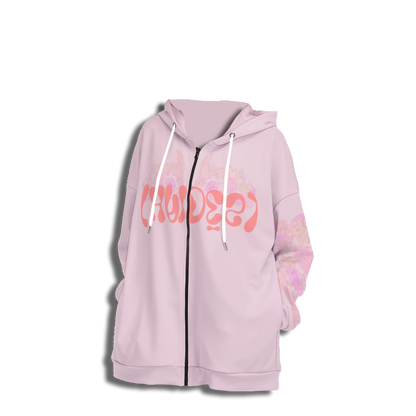 Hades Apparel All-Over Print Women's Long Hoodie With Zipper Closure