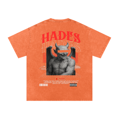 Hades Apparel "RESTRICTED" Acid Wash Oversize T-Shirt - 250 GSM