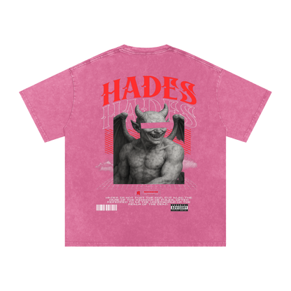 Hades Apparel "RESTRICTED" Acid Wash Oversize T-Shirt - 250 GSM