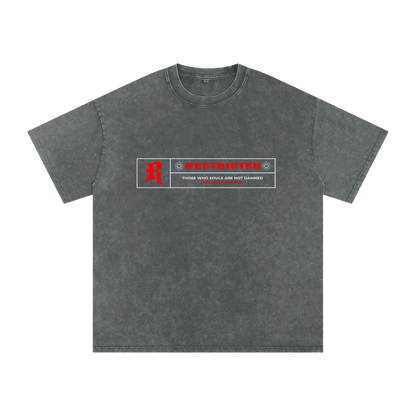 Hades Apparel "RESTRICTED" Acid Wash Oversize T-Shirt - 250 GSM