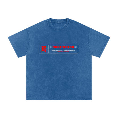 Hades Apparel "RESTRICTED" Acid Wash Oversize T-Shirt - 250 GSM