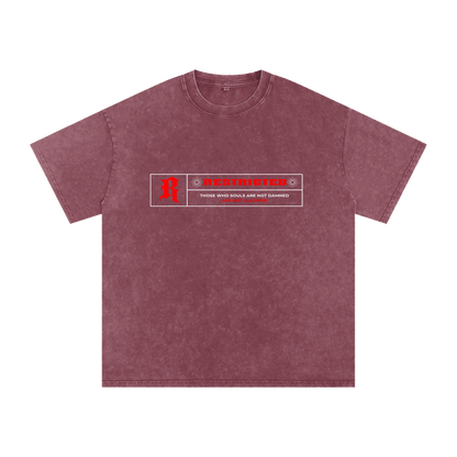Hades Apparel "RESTRICTED" Acid Wash Oversize T-Shirt - 250 GSM