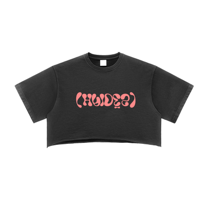 Hades Apparel Snow Washed Raw Edge Crop Top