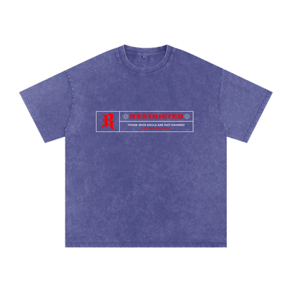 Hades Apparel "RESTRICTED" Acid Wash Oversize T-Shirt - 250 GSM